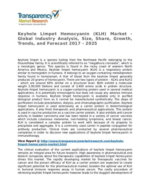 keyhole limpet hemocyanin market research report