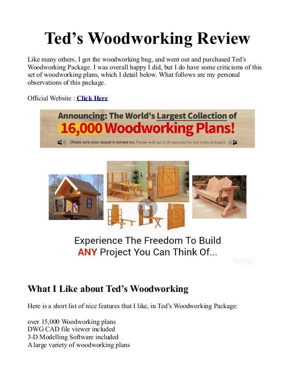 Is Teds Woodworking Plans Legit