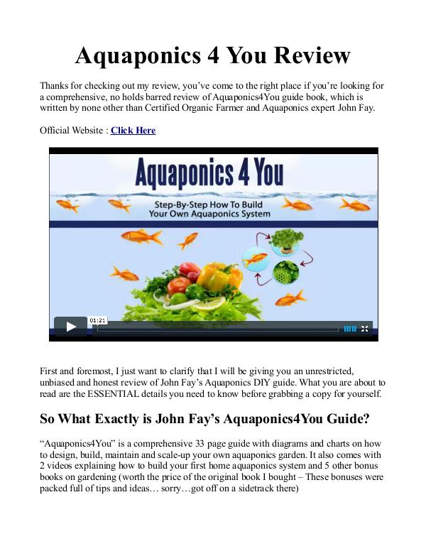Aquaponics 4 You PDF / Reviews Is It Free Download ...