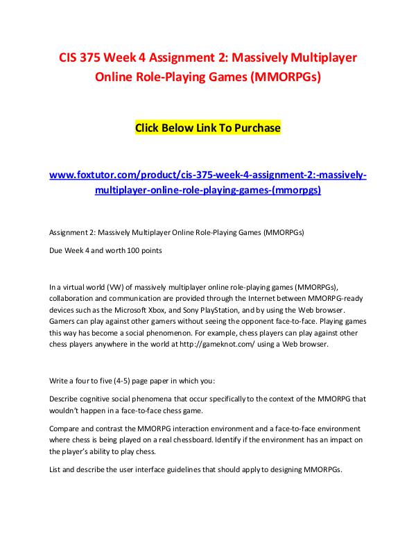 compare and contrast online games