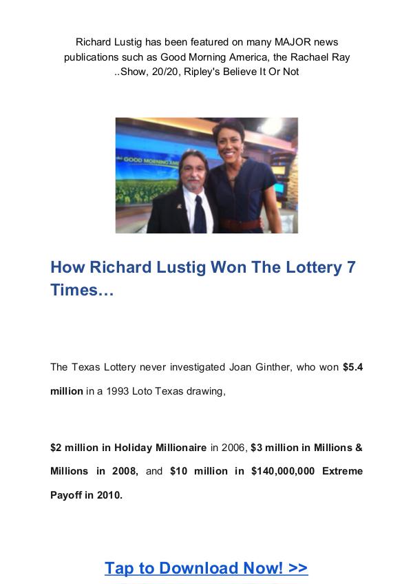 Richard Lustig Lotto Annihilator System Free Download Lotto Annihilator Pdf Free Download Joomag Newsstand